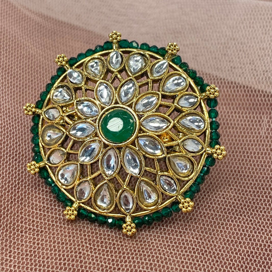 Medium Ring - Dark Green/ Fashion Jewellery/ Gift for Women/Indian/Pakistani style