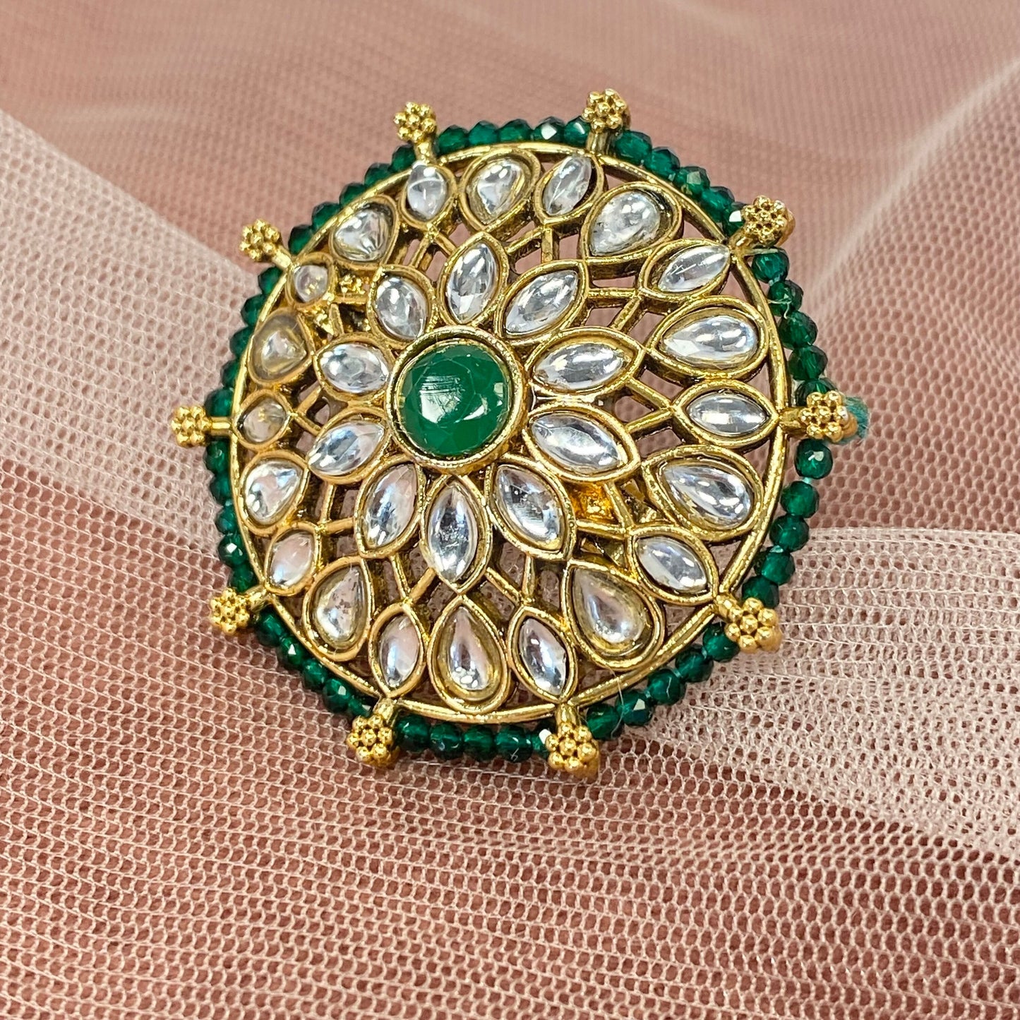 Medium Ring - Dark Green/ Fashion Jewellery/ Gift for Women/Indian/Pakistani style