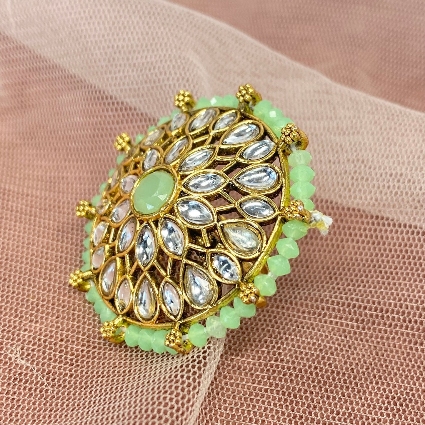 Medium Ring - Mint/ Fashion Jewellery/ Gift for Women/Indian/Pakistani style