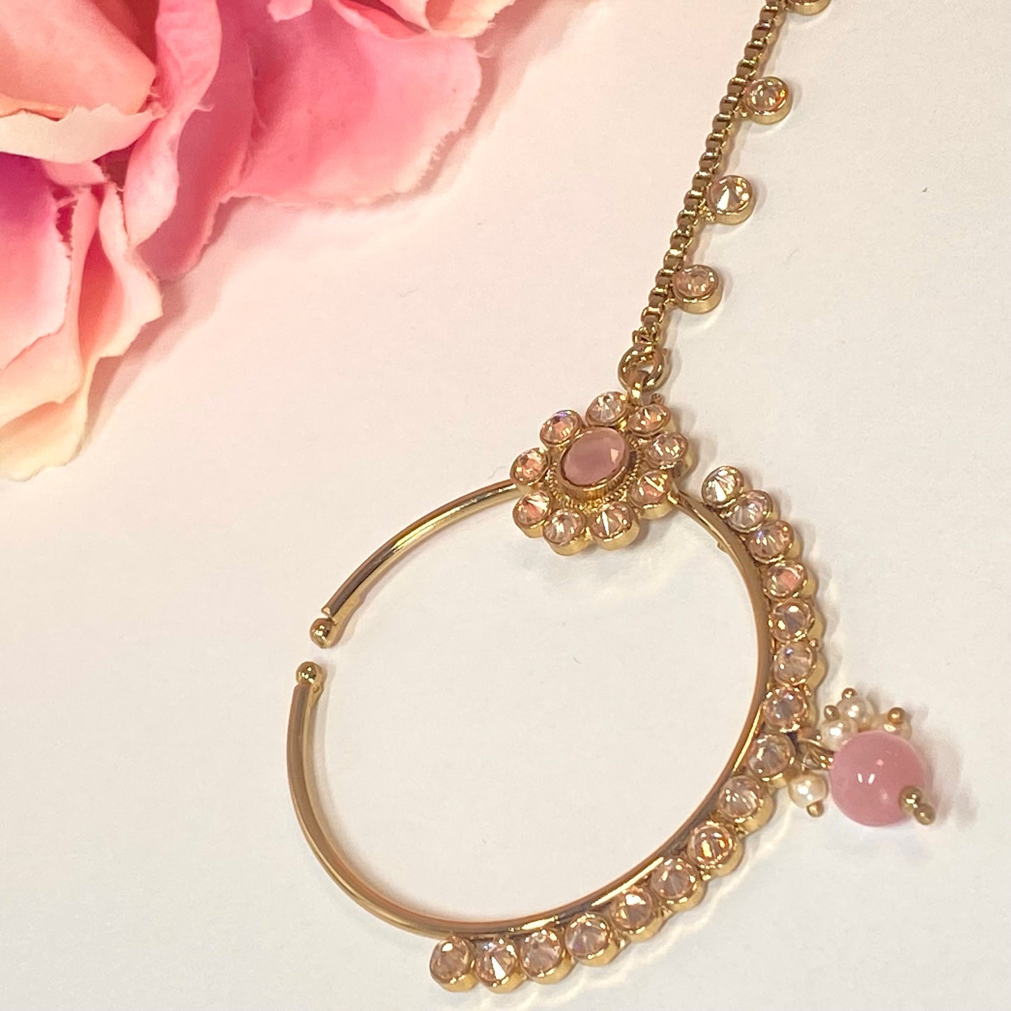 Non-Piercing Nose Ring - Pink