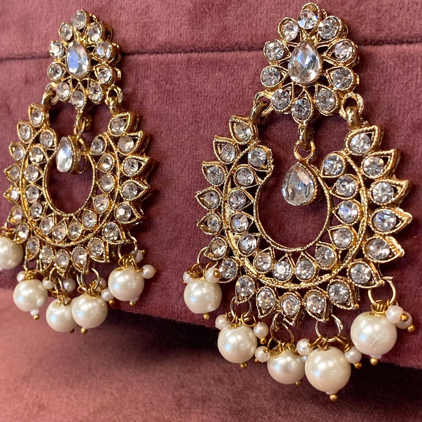 Pearl large earrings