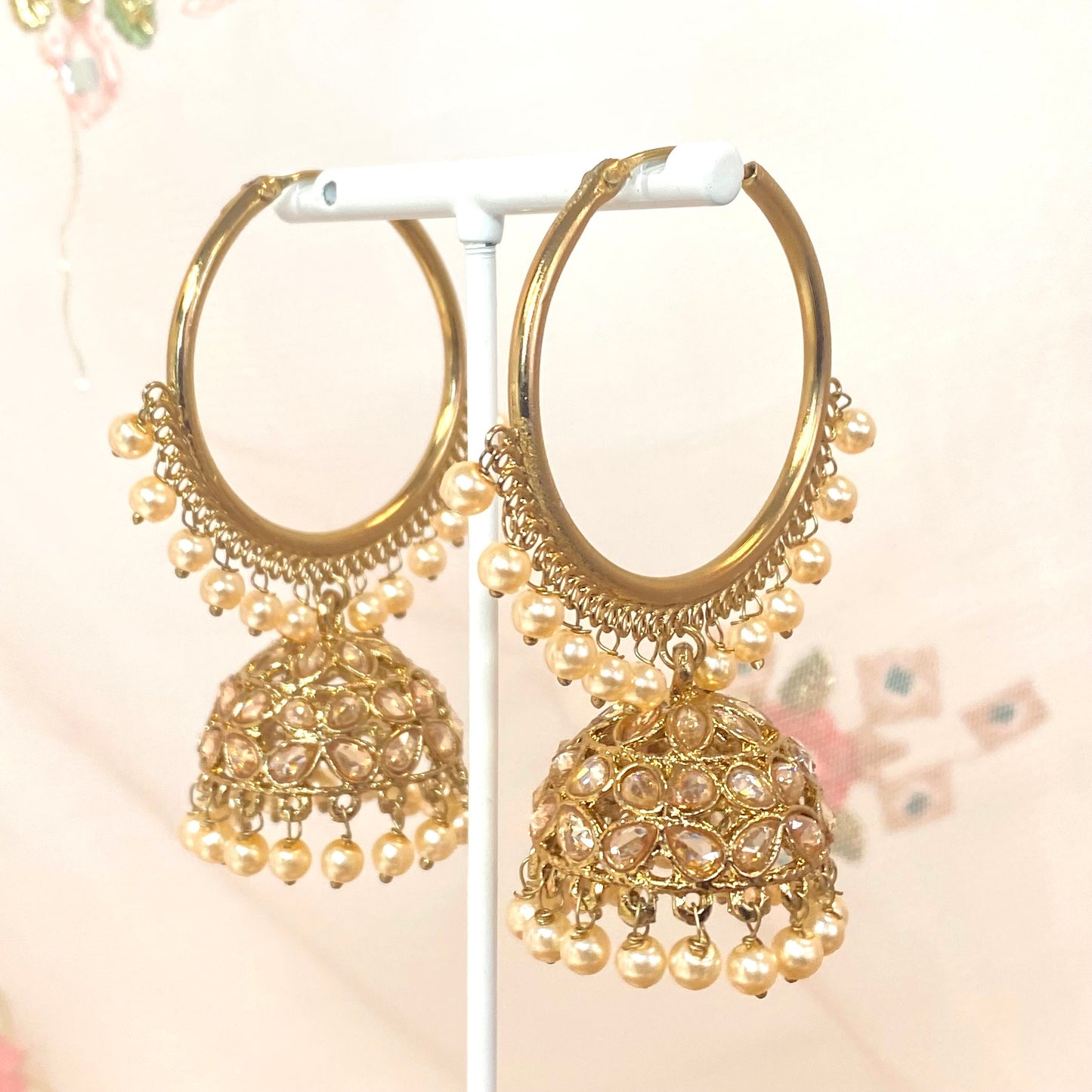 Golden Small Jhumka Earrings