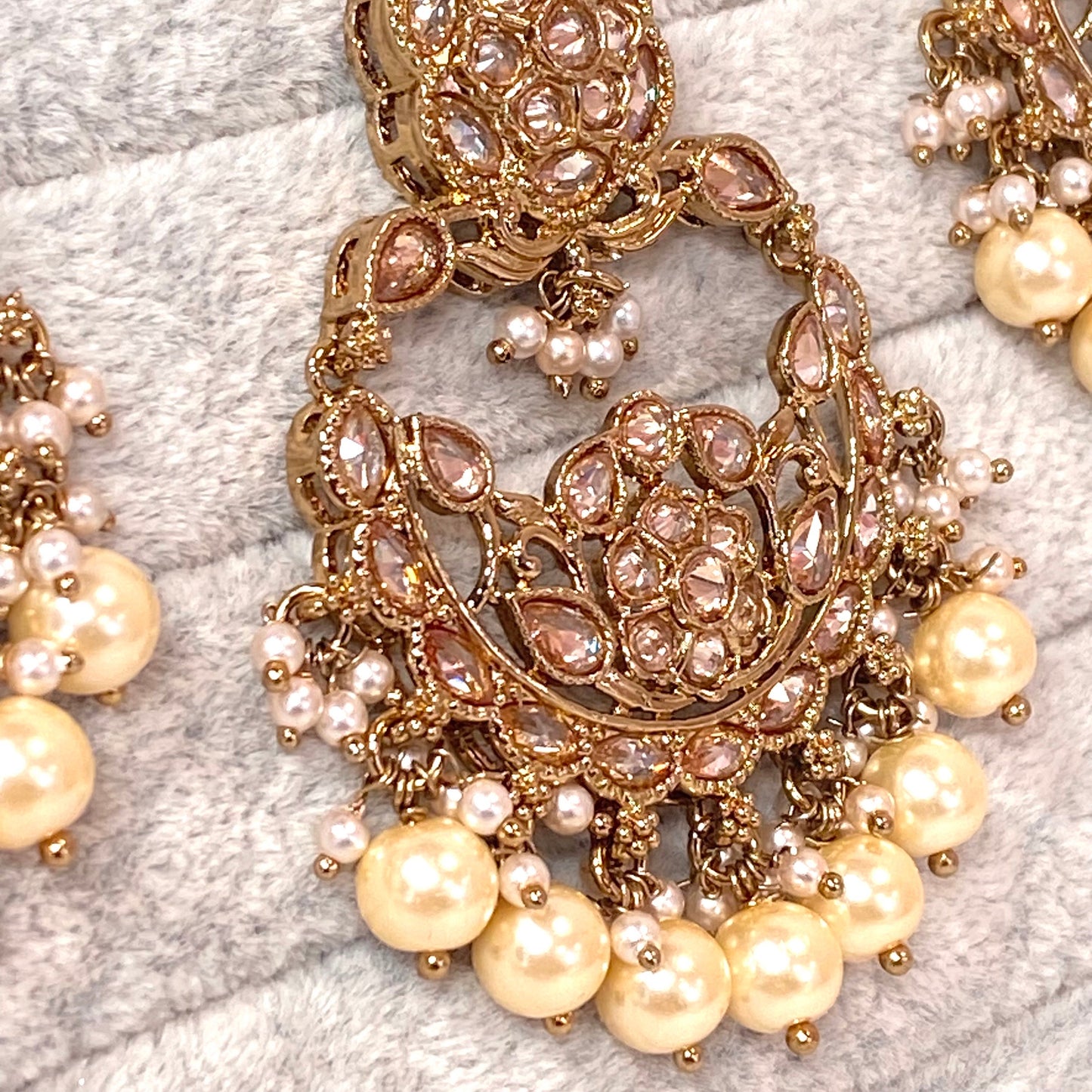 Earring and Tikka Set - Champagne