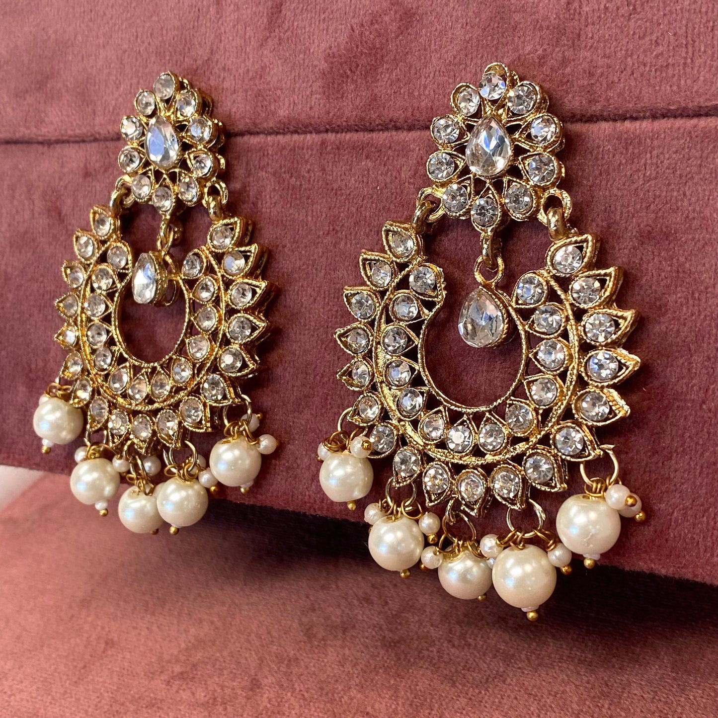Pearl large earrings