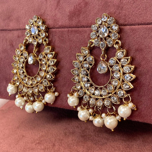 Pearl large earrings