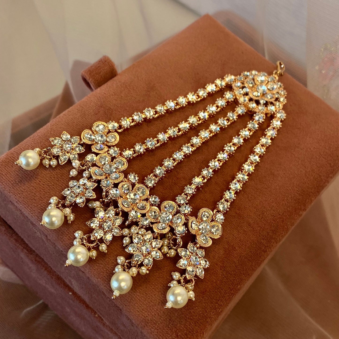 Rose Gold and Silver Jhumar