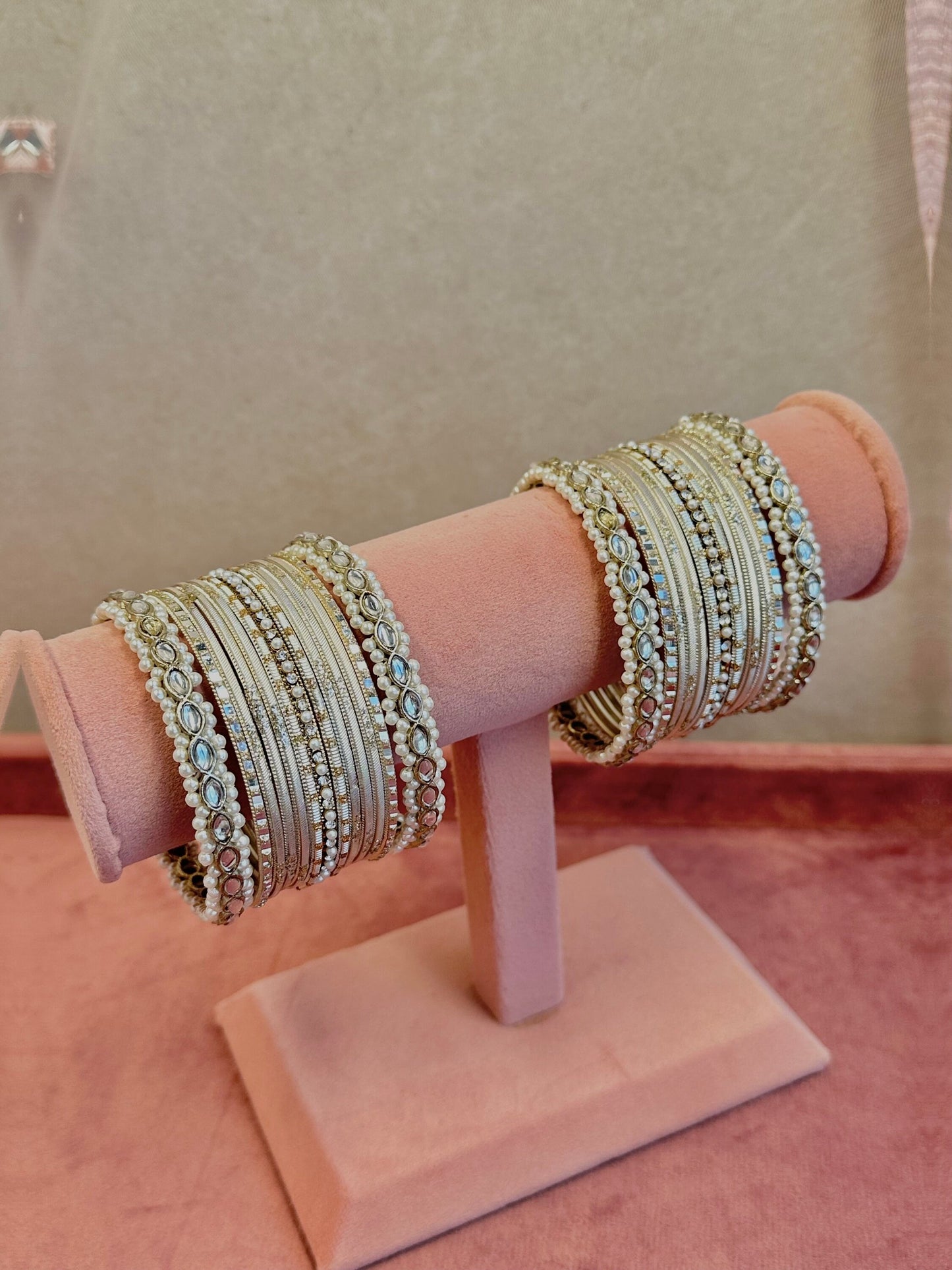 Small Clear Bangle Set (Bindi pack included)/Indian/ Pakistani/Jewelley/ Fashion Bracelet