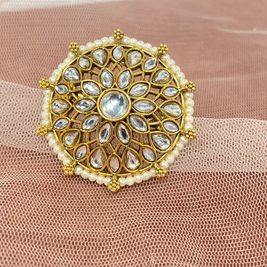 Medium Ring - White/ Fashion Jewellery/ Gift for Women/Indian/Pakistani style
