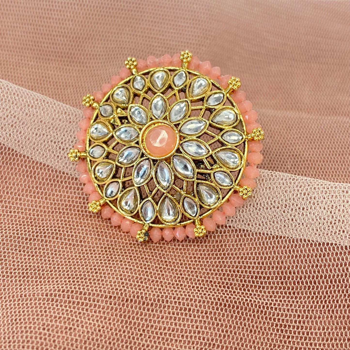 Medium Ring -Dusky Pink/ Fashion Jewellery/ Gift for Women/Indian/Pakistani style