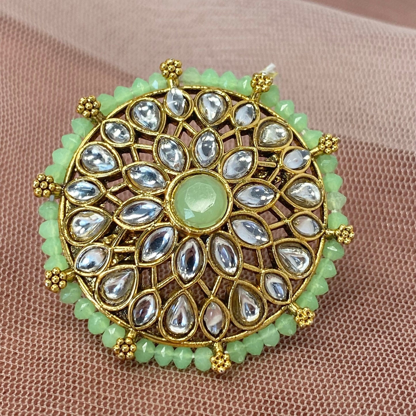 Medium Ring - Mint/ Fashion Jewellery/ Gift for Women/Indian/Pakistani style