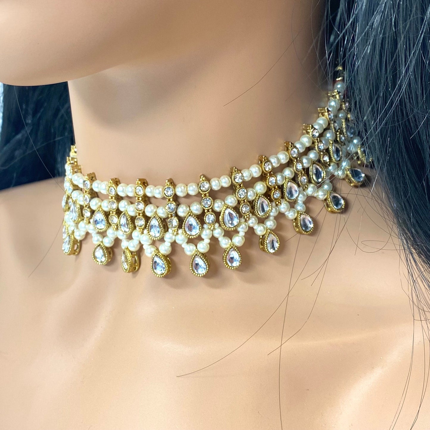 Pearl Necklace/ Choker (Individual piece)/ Unique Style/ Indian/ Pakistani/Fashion Jewellery/ Gift for Women