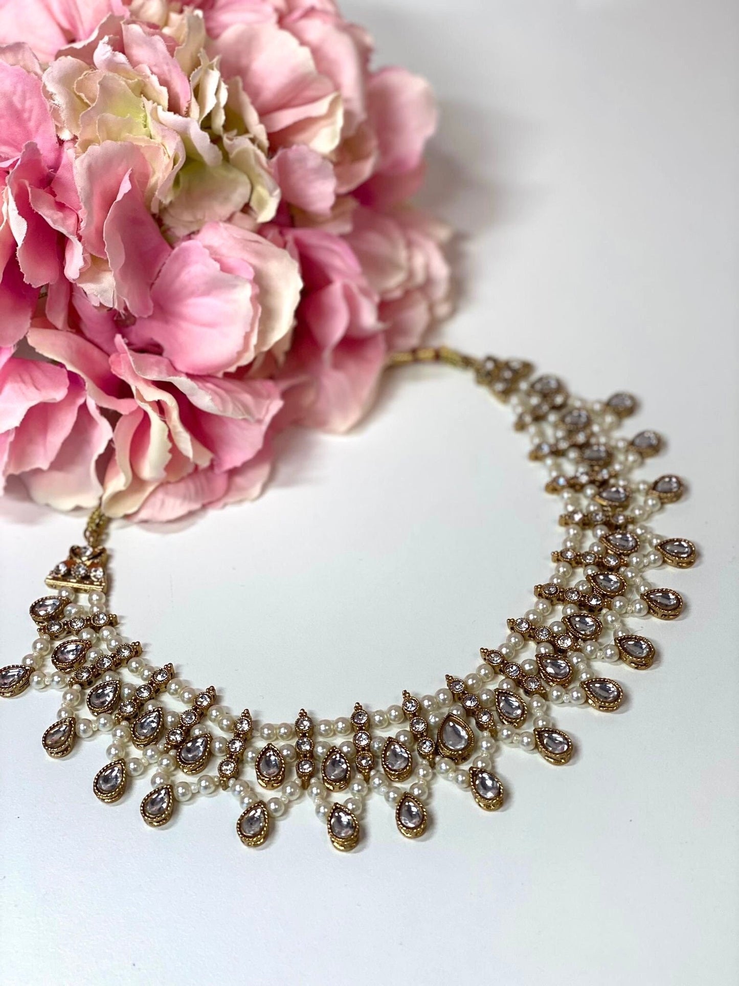 Pearl Necklace/ Choker (Individual piece)/ Unique Style/ Indian/ Pakistani/Fashion Jewellery/ Gift for Women