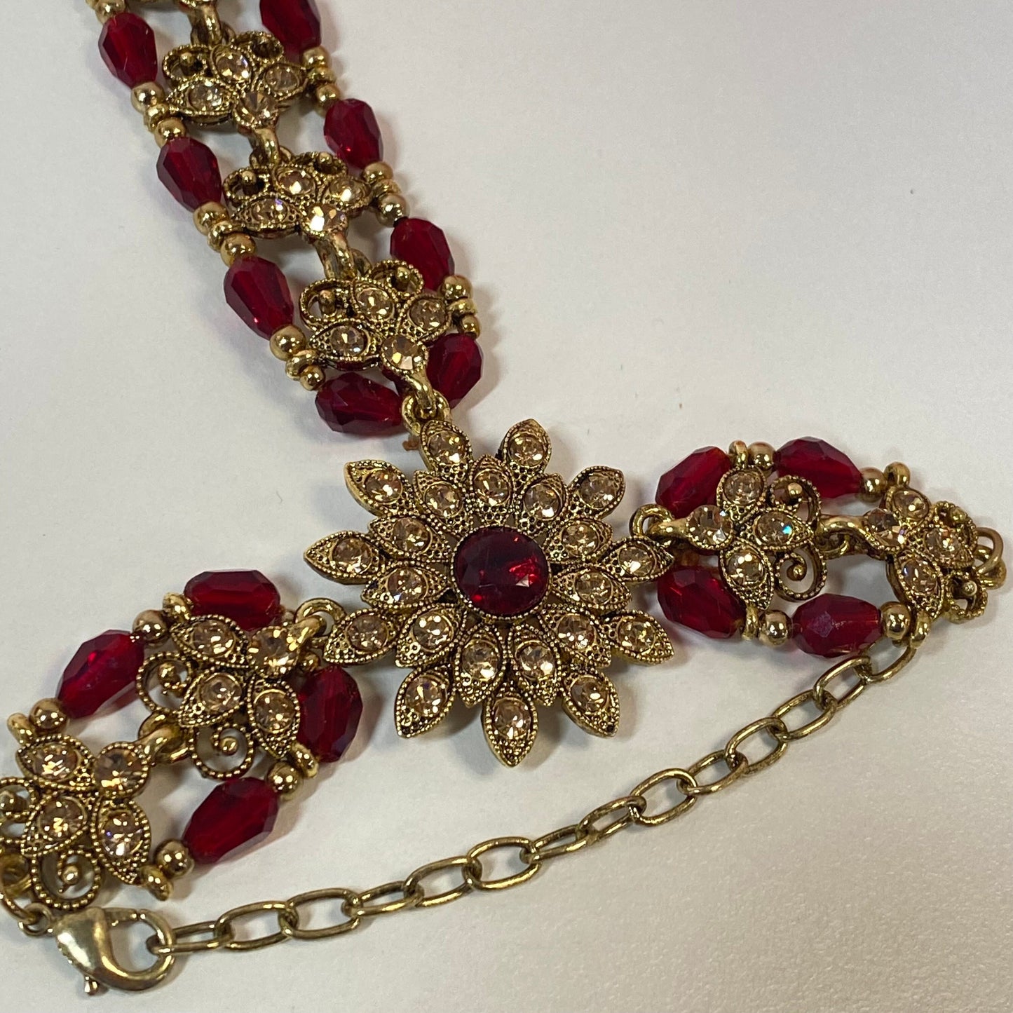 Hand Harness - Maroon/ Golden/ Fashion Jewellery/ Gift for Women/Indian/Pakistani style /Haathphool/Hand Accessory