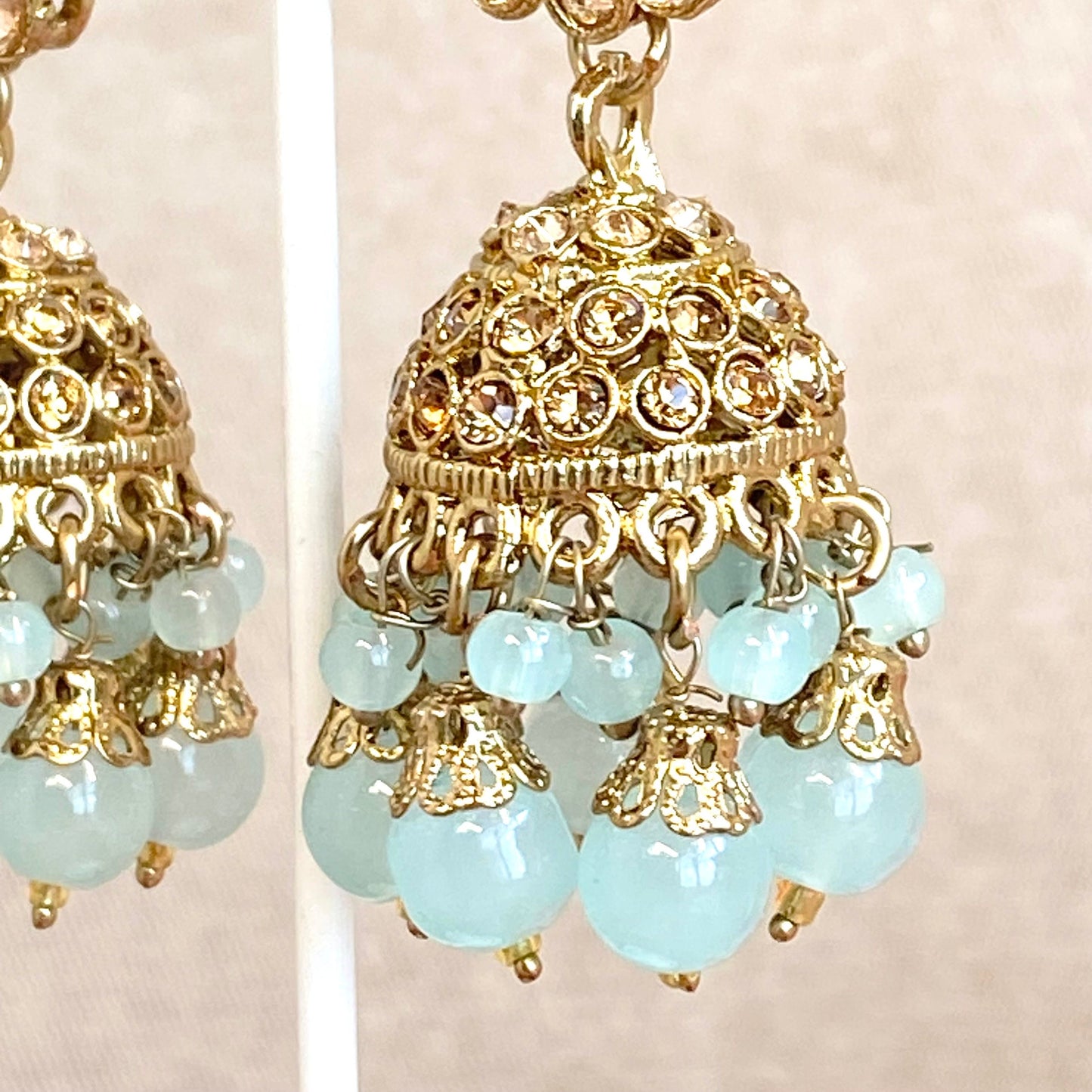 Light Blue Jhumka and Tikka set