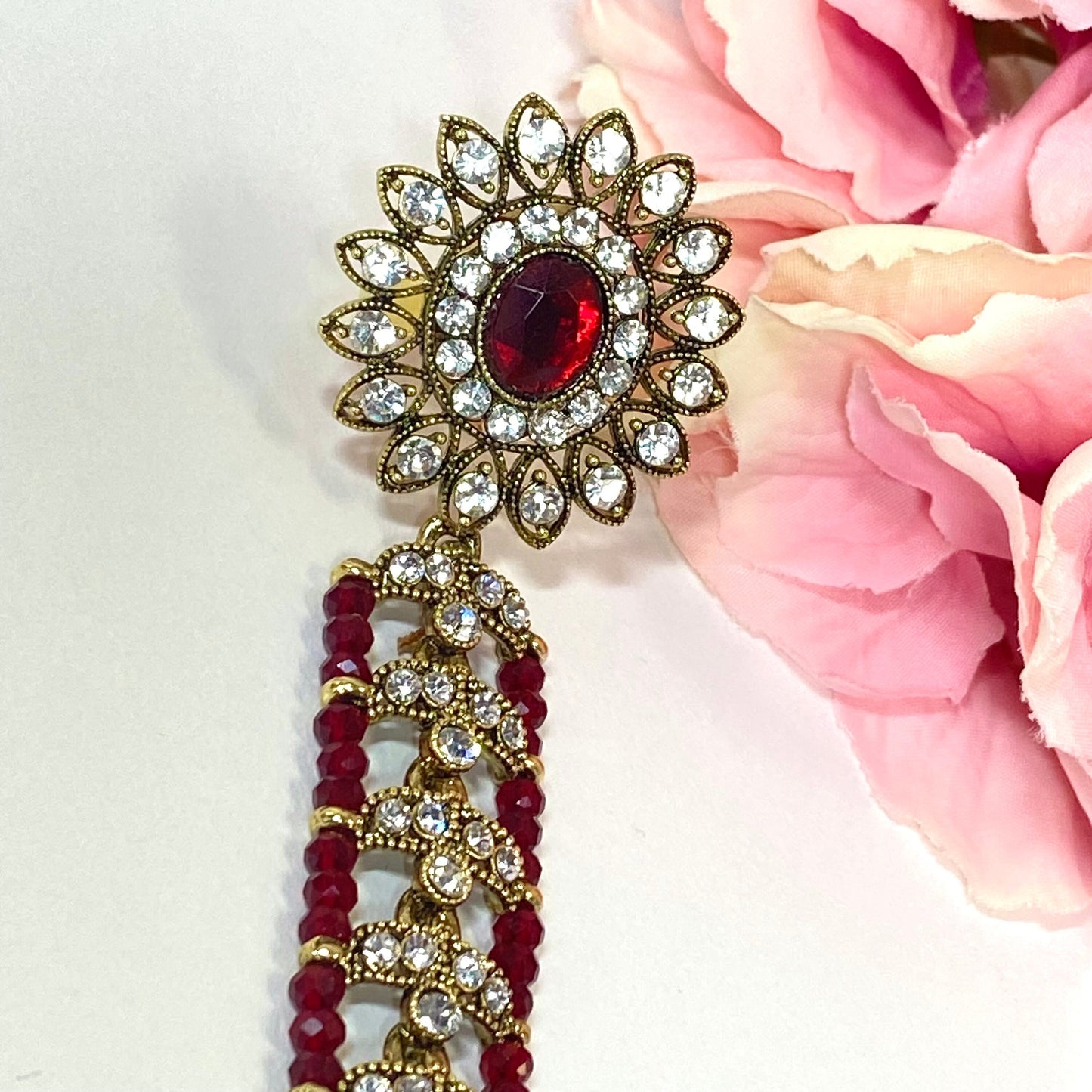 Hand Harness - Red/ Fashion Jewellery/ Gift for Women/Indian/Pakistani style /Haathphool/Hand Accessory