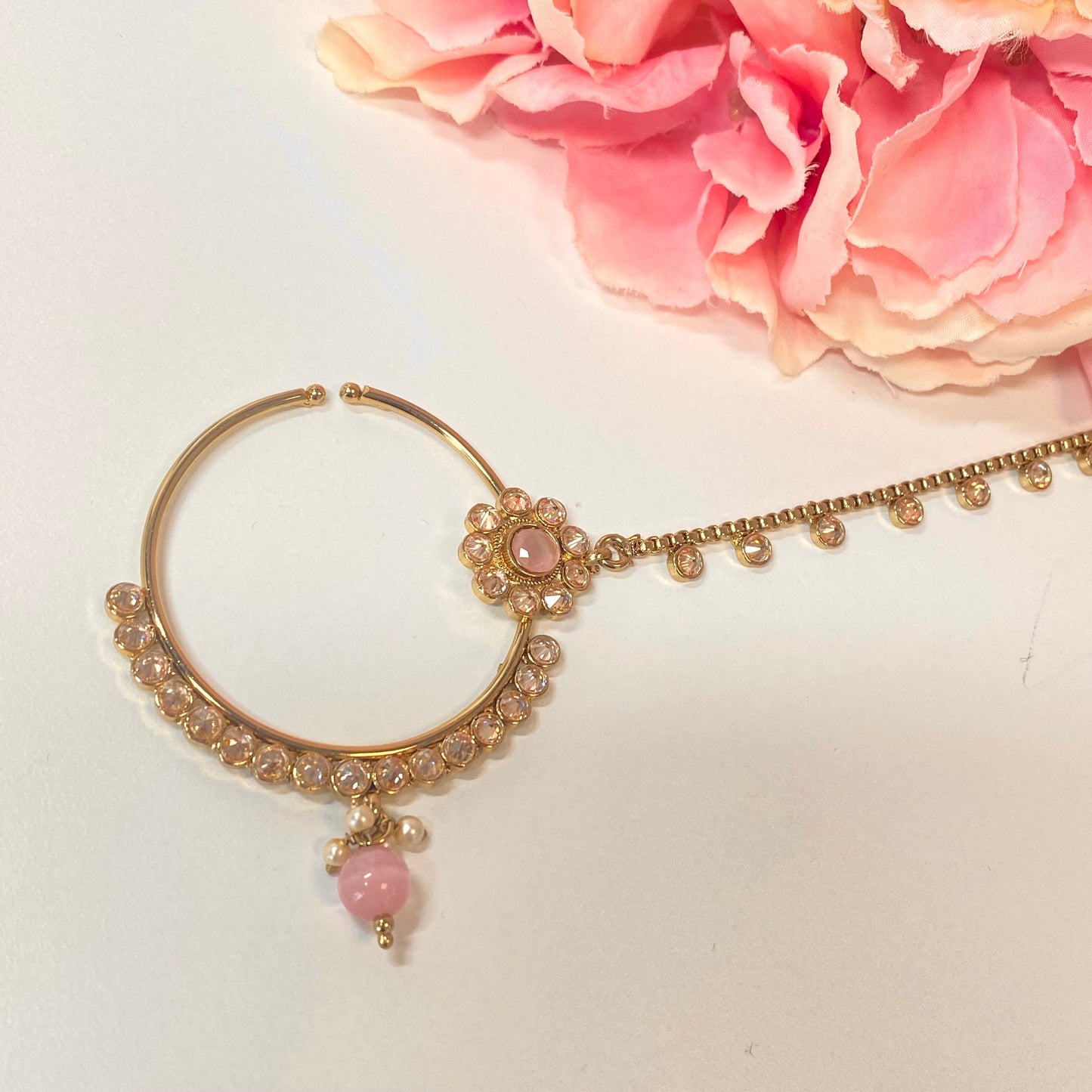 Non-Piercing Nose Ring - Pink