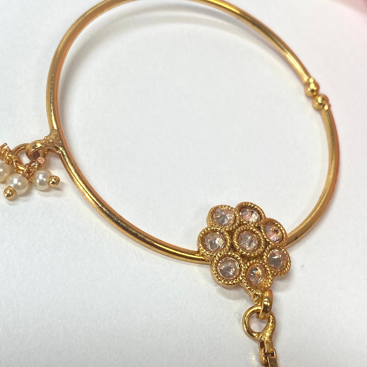 Non-Piercing Nose Ring - Champagne (left)/ Fashion Jewellery/ Gift for Women/Indian/Pakistani style/Nath /Indian Nose Jewellery