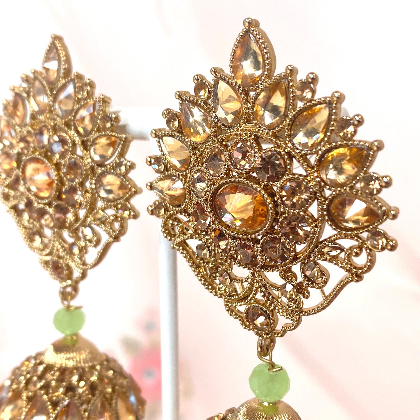 Medium Jhumka Earrings - Mint/ Indian Style Earring/ Fashion Jewellery/ Gift for Women