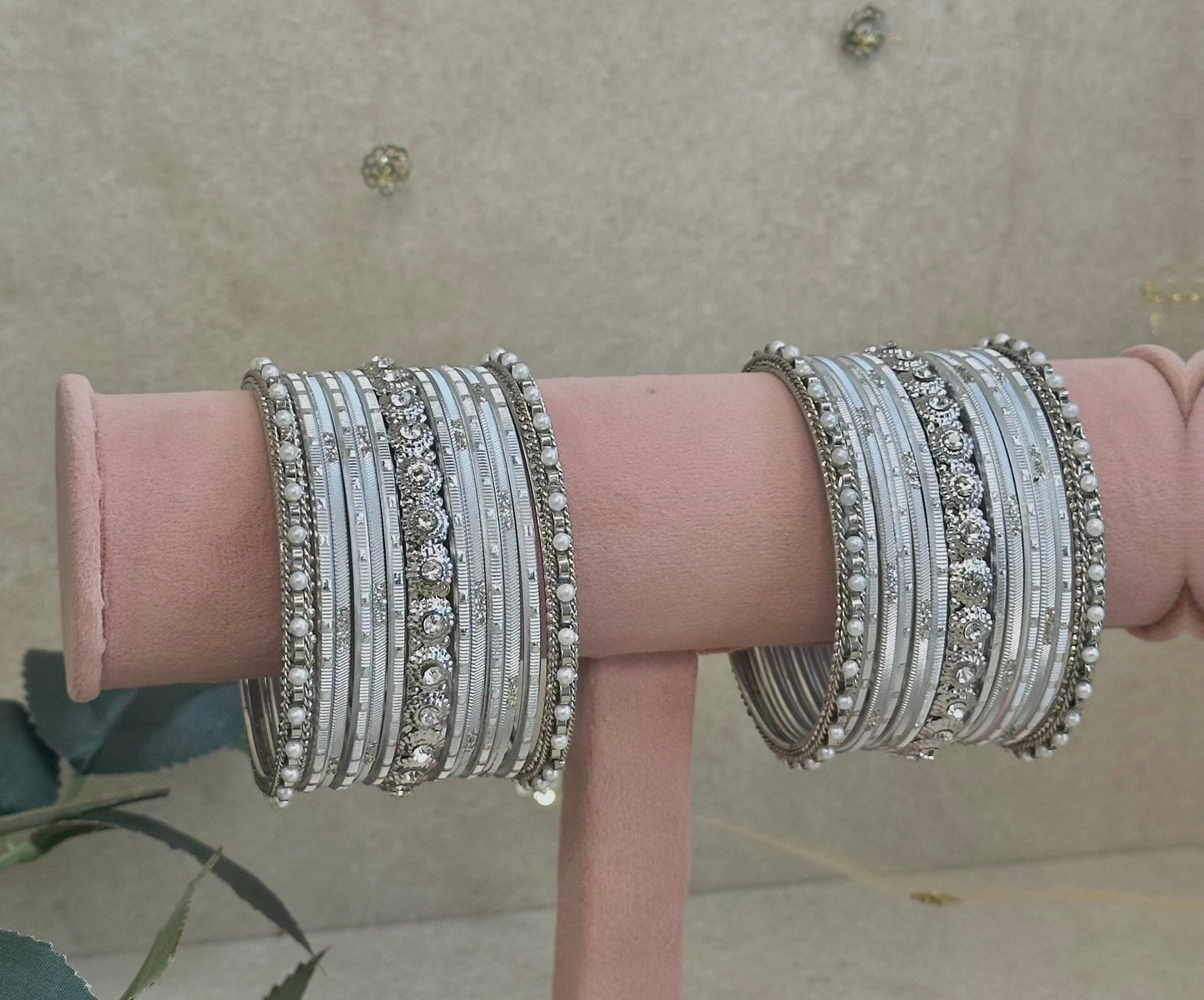 Mini Silver Bangle Set/Indian/ Pakistani/Jewelley/ Fashion Bracelet