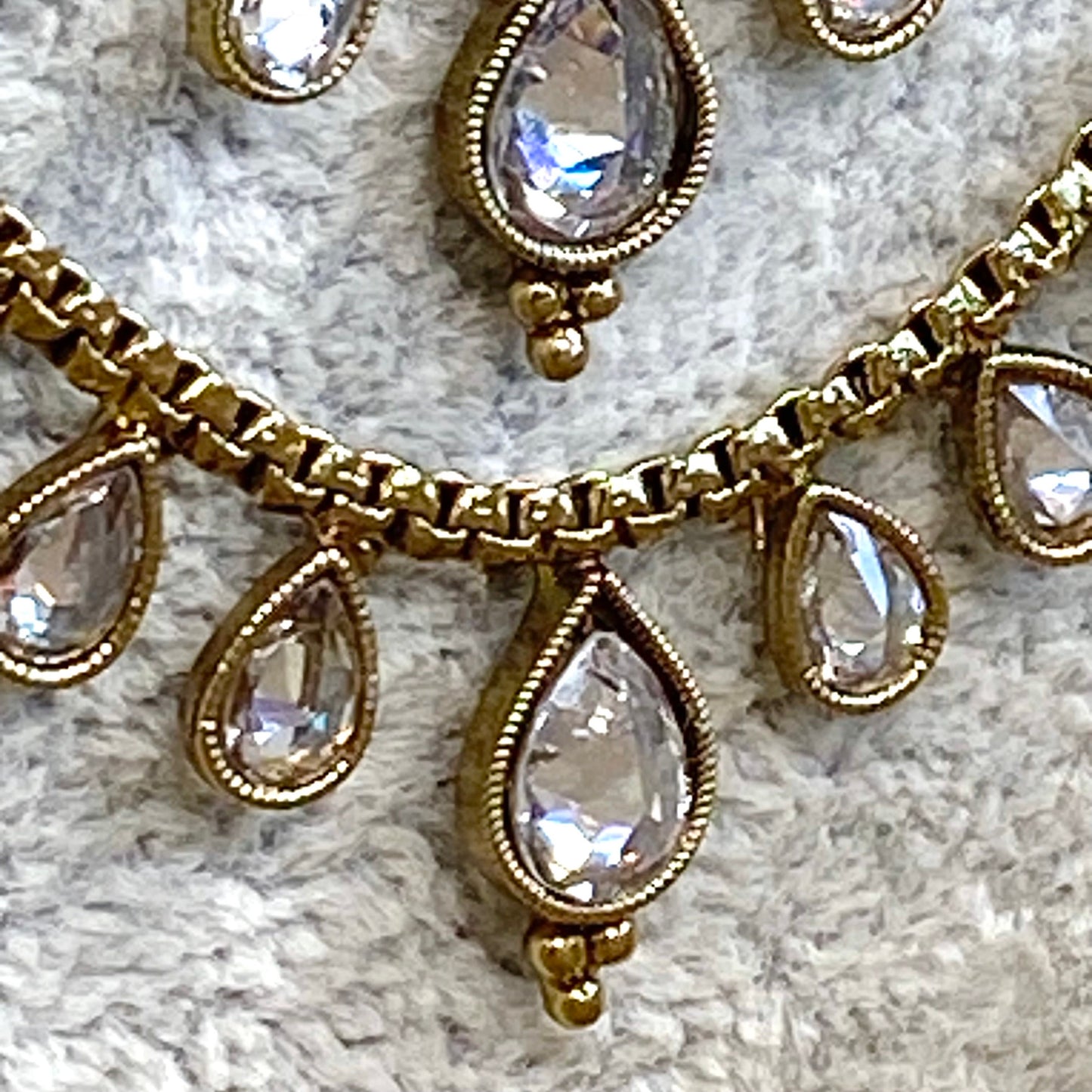 Long Necklace and Earring set- Clear