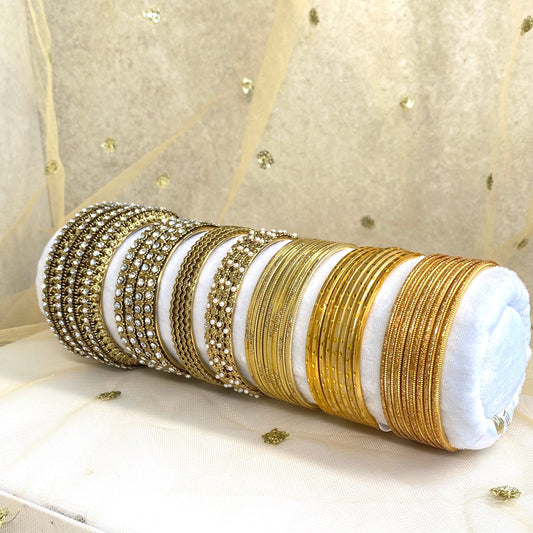 Bangle Roll Build Your Bangle Set - Gold Collection/Indian/ Pakistani/Jewelley/ Fashion Bracelet/Gift for wome/ Bangle Roll