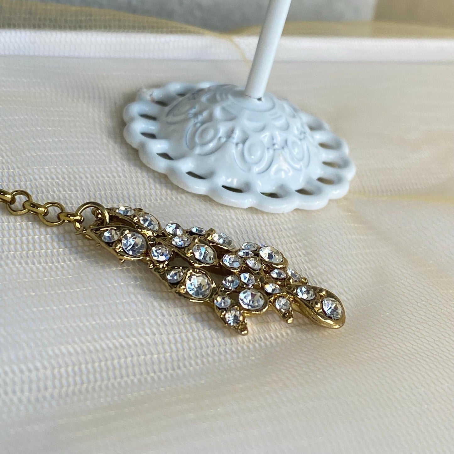 Clear Elegant Necklace Set Earring/ Tikka/ Tikli/ Indian/ Pakistani/Fashion Jewellery/ Gift for Women