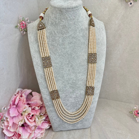 Champagne Long Mala/ Haar/ Long Necklace/ Unique Style/ Indian/ Pakistani/Fashion Jewellery/ Gift for Women