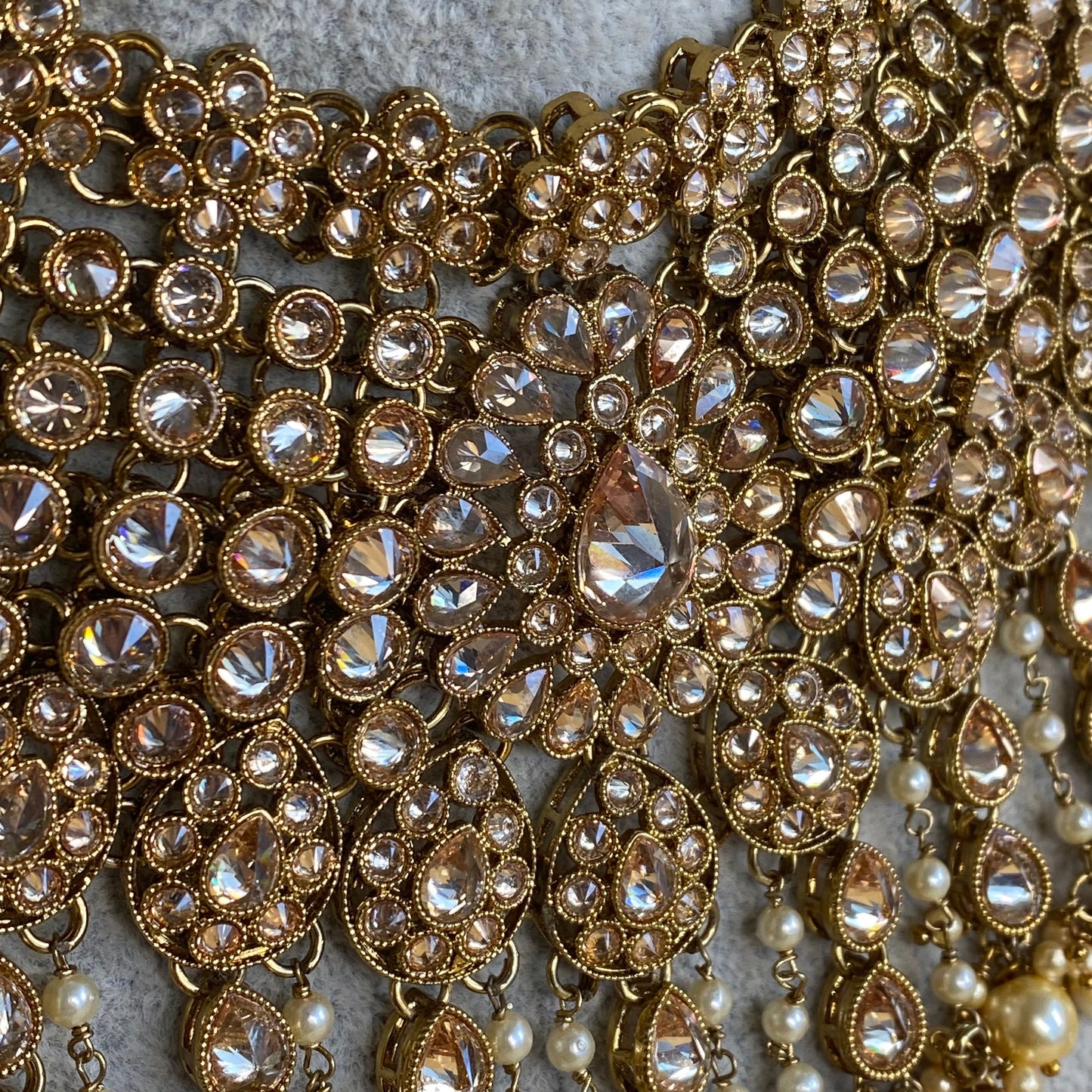 Gold/ Pearl/ Statement Bridal Necklace!/ Unique Style/ Indian/ Pakistani/Fashion Jewellery/ Gift for Women