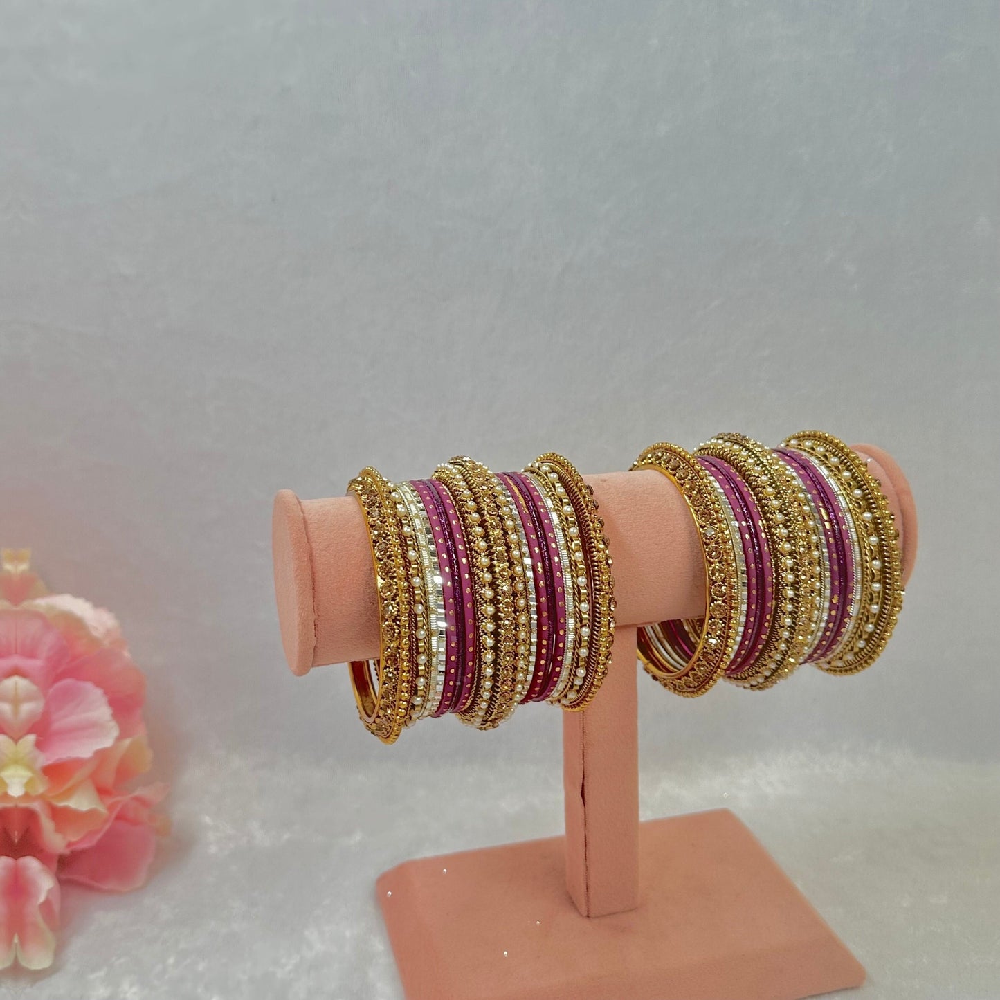 Small Purple Bangle Set/Indian/ Pakistani/Jewelley/ Fashion Bracelet
