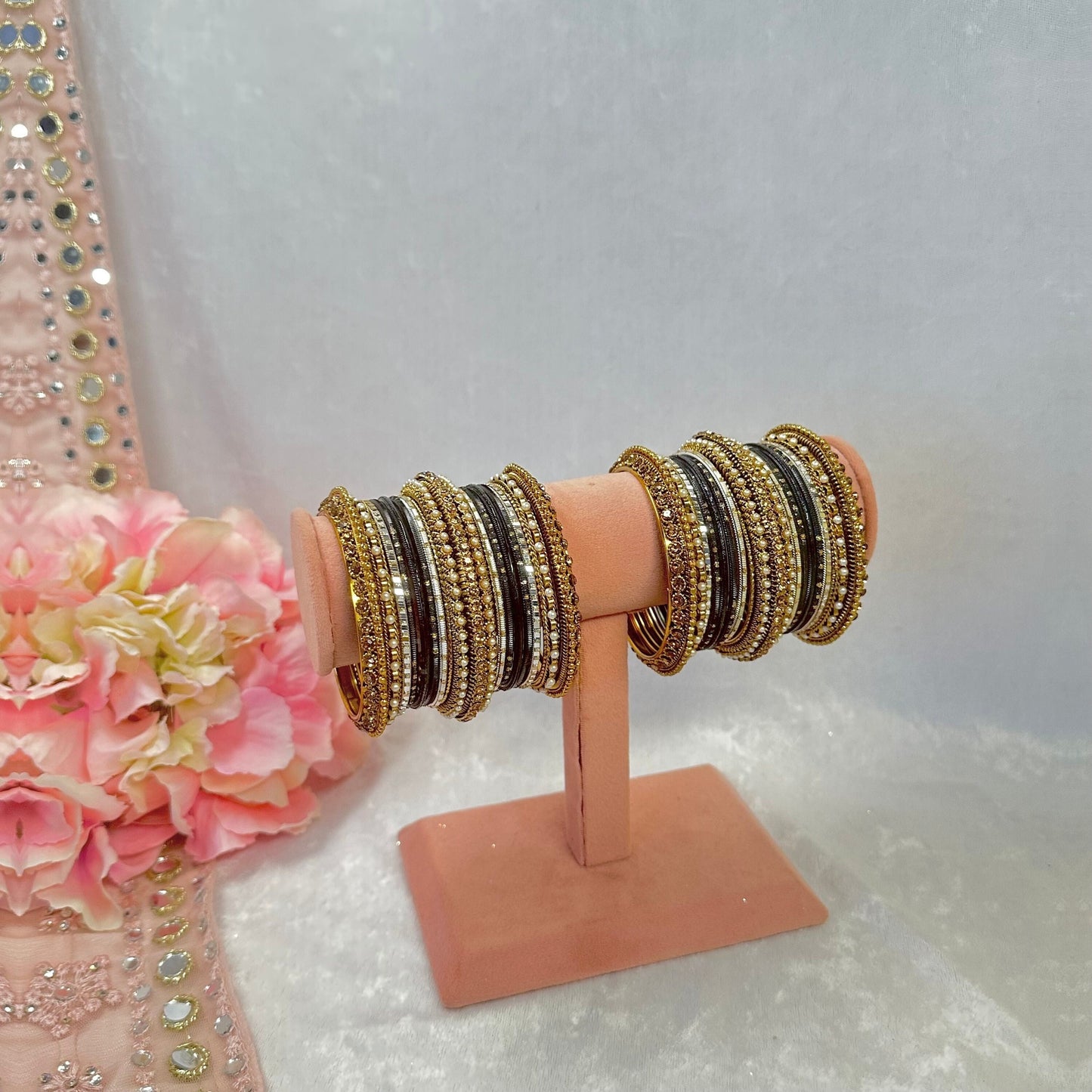 Small Black Bangle Set/Indian/ Pakistani/Jewelley/ Fashion Bracelet