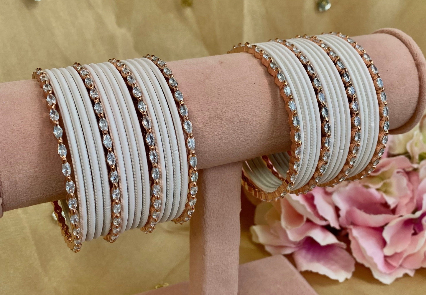 Rose Gold Small Bangle Set/Indian/ Pakistani/Jewelley/ Fashion Bracelet/small bangle/ wedding party/Gift for women