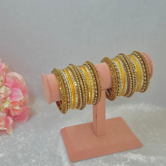 Small Golden Bangle Set/Indian/ Pakistani/Jewelley/ Fashion Bracelet