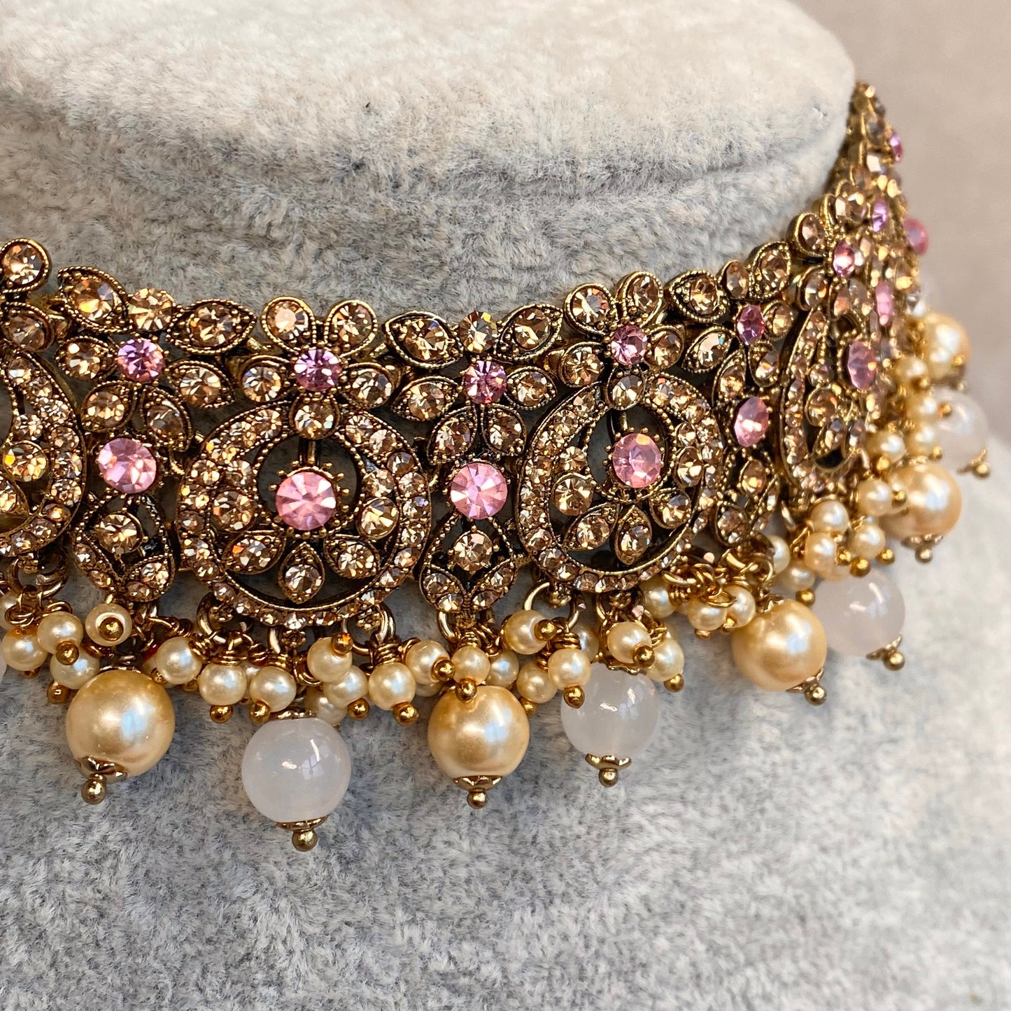 Crystal Choker Only- Light Pink