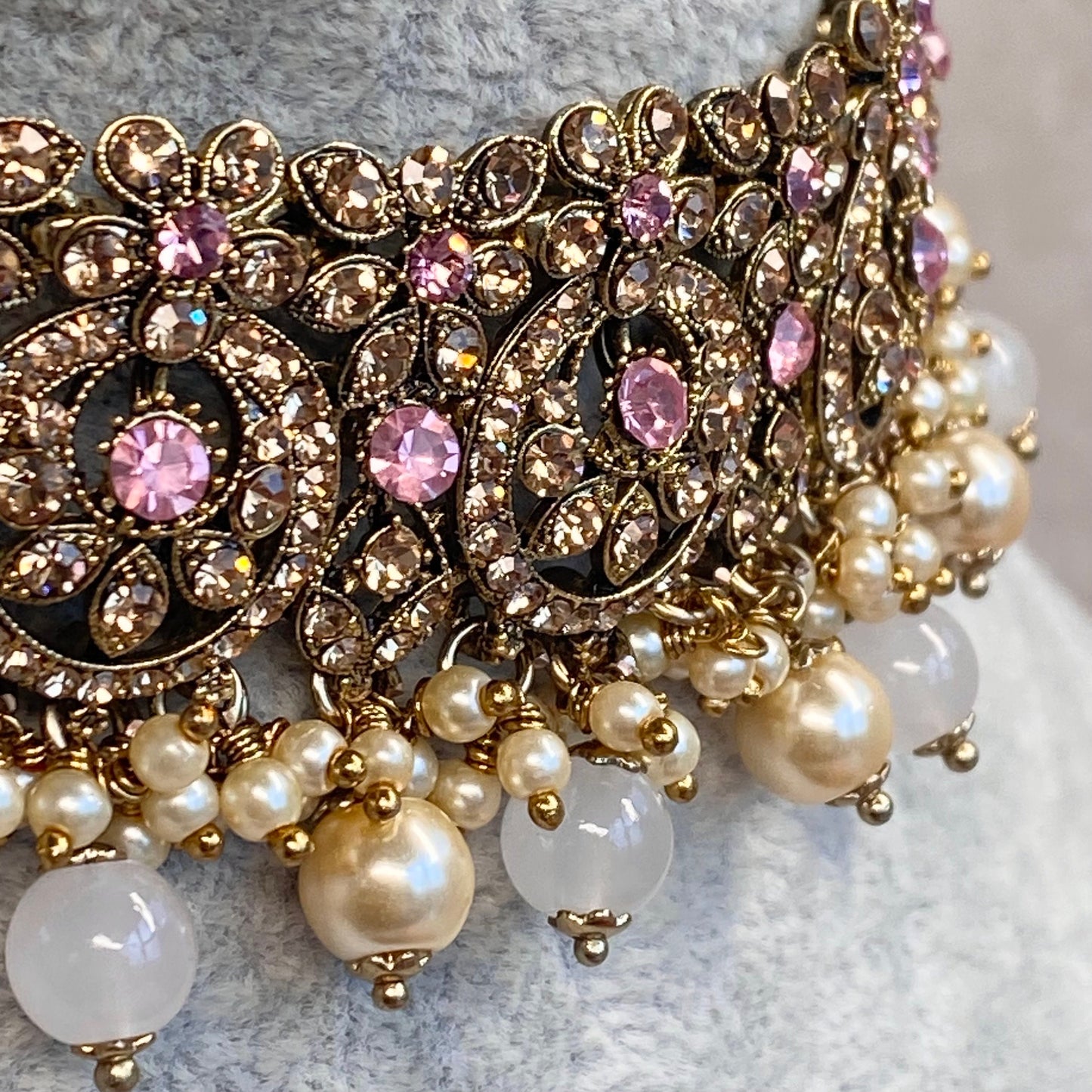 Crystal Choker Only- Light Pink