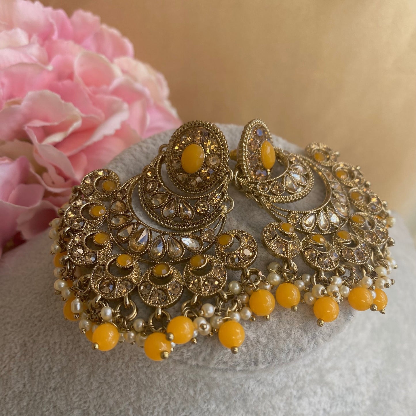 Mustard Indian Earrings