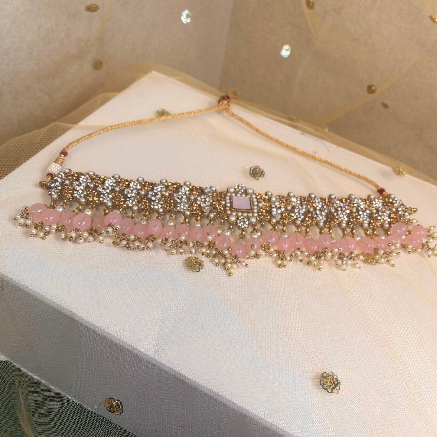 Choker Only- Light Pink/ Unique Style/ Indian/ Pakistani/Fashion Jewellery/ Gift for Women