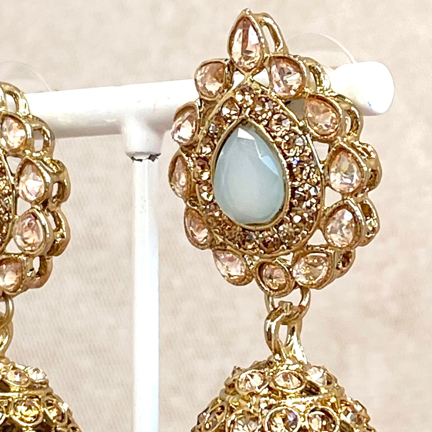 Light Blue Jhumka and Tikka set