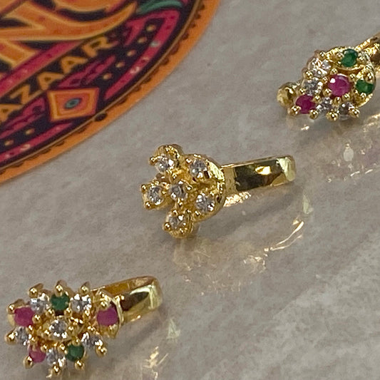 Small Nose ring - Gold Multipack/ Fashion Jewellery/ Gift for Women/Indian/Pakistani style/Nath /Indian Nose Jewellery