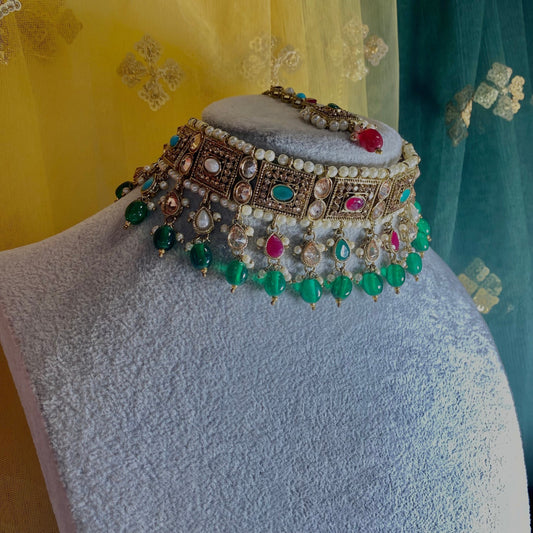 Multicolour Indian Choker Set