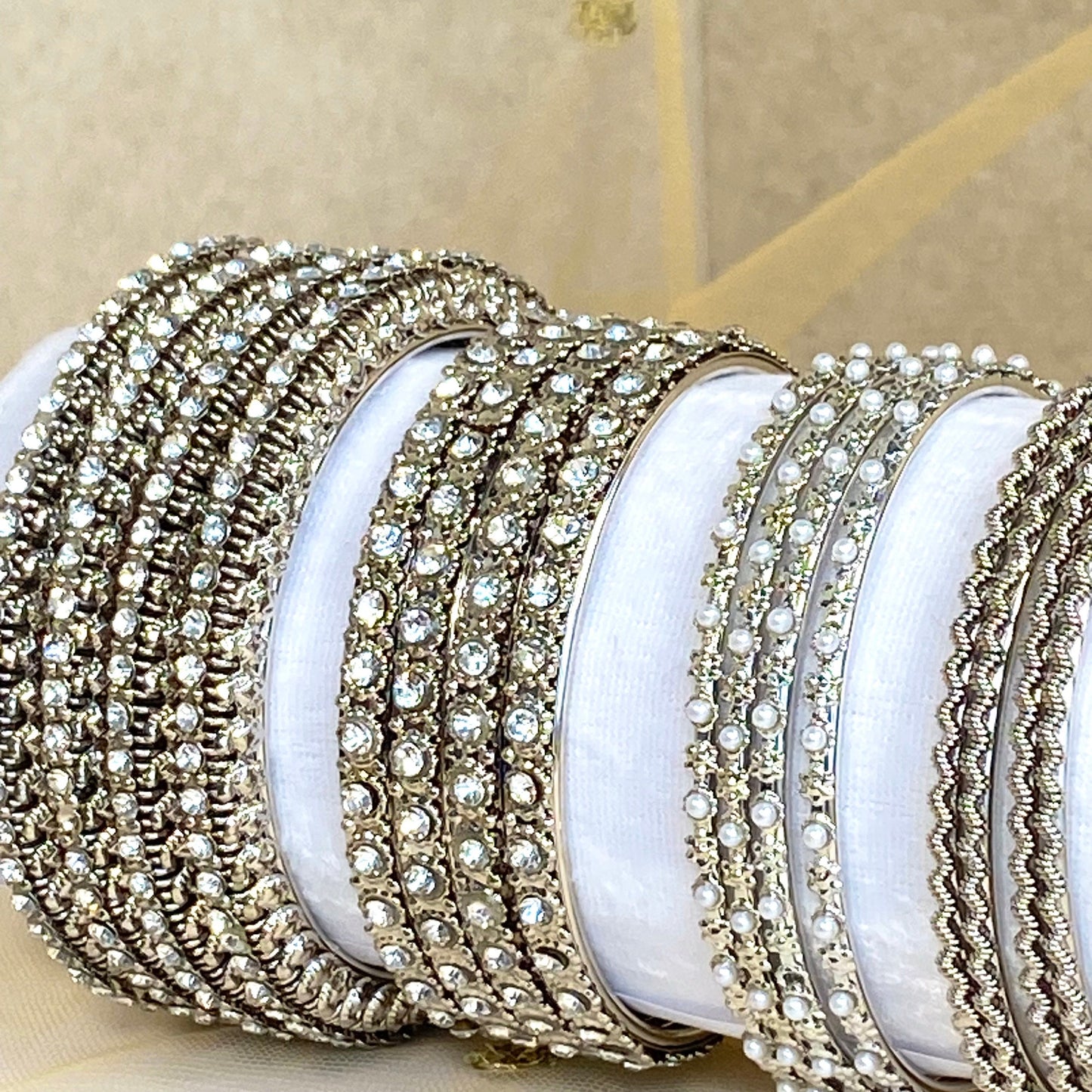 Bangle Roll Build Your Bangle Set - Silver Rhinestone Collection/Indian/ Pakistani/Jewelley/ Fashion Bracelet/Gift for wome/ Bangle Roll