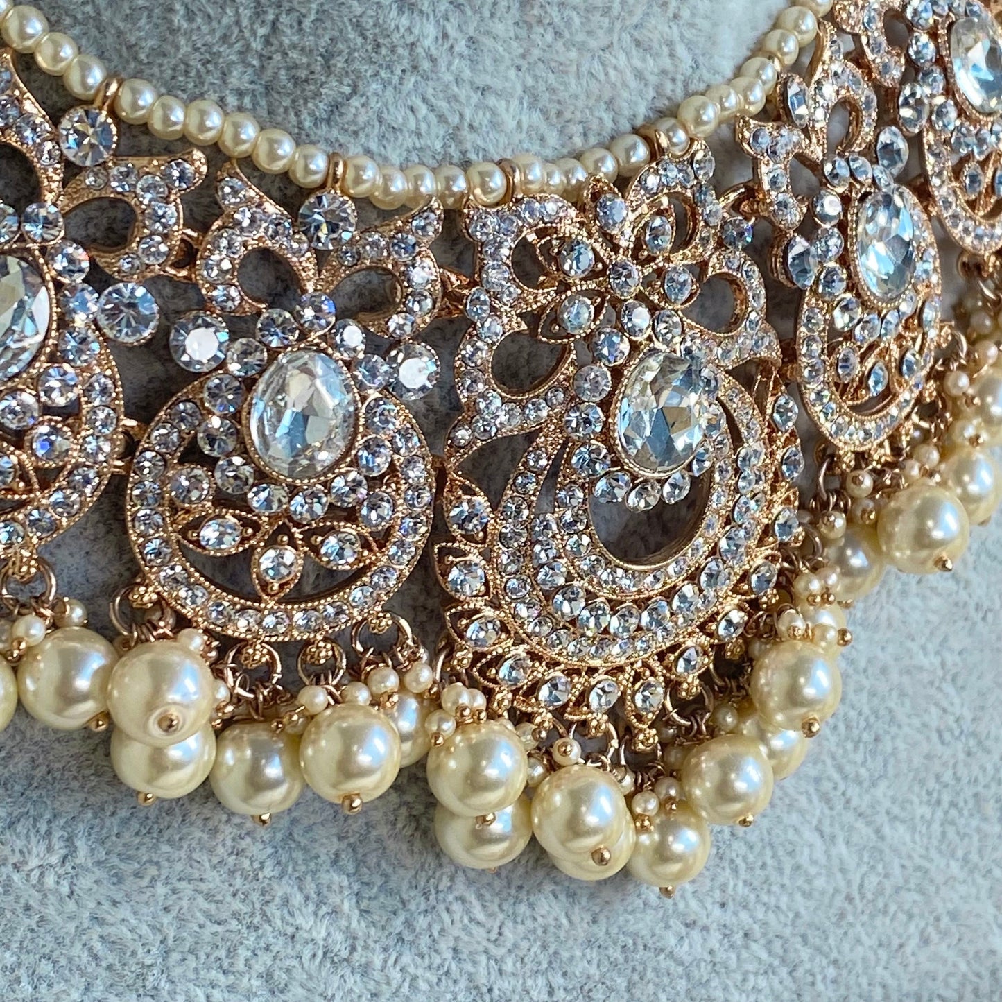 Rose Gold Full Bridal Necklace set