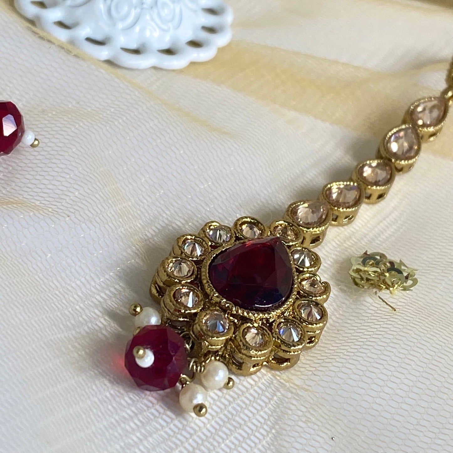 Maroon Bridal Choker Set