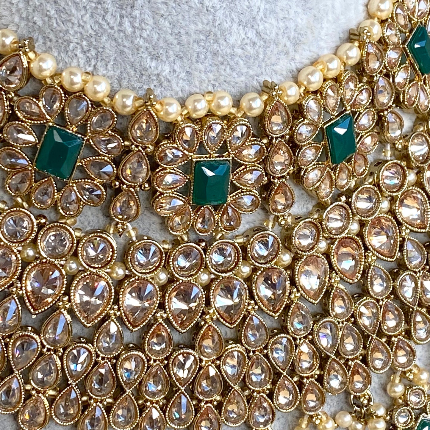 Green Statement Bridal Necklace!/ Unique Style/ Indian/ Pakistani/Fashion Jewellery/ Gift for Women