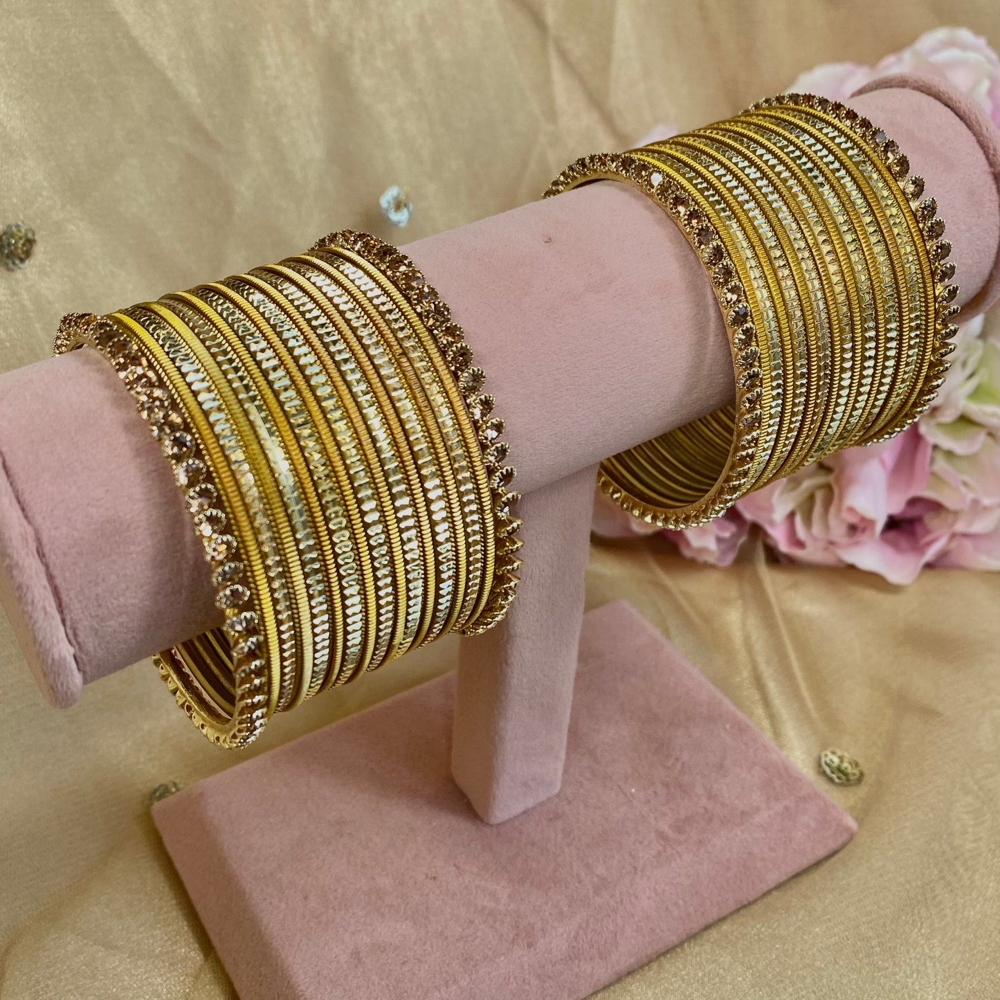 Mini Gold Bangle Set/Indian/ Pakistani/Jewelley/ Fashion Bracelet/small bangle/ wedding party/Gift for women
