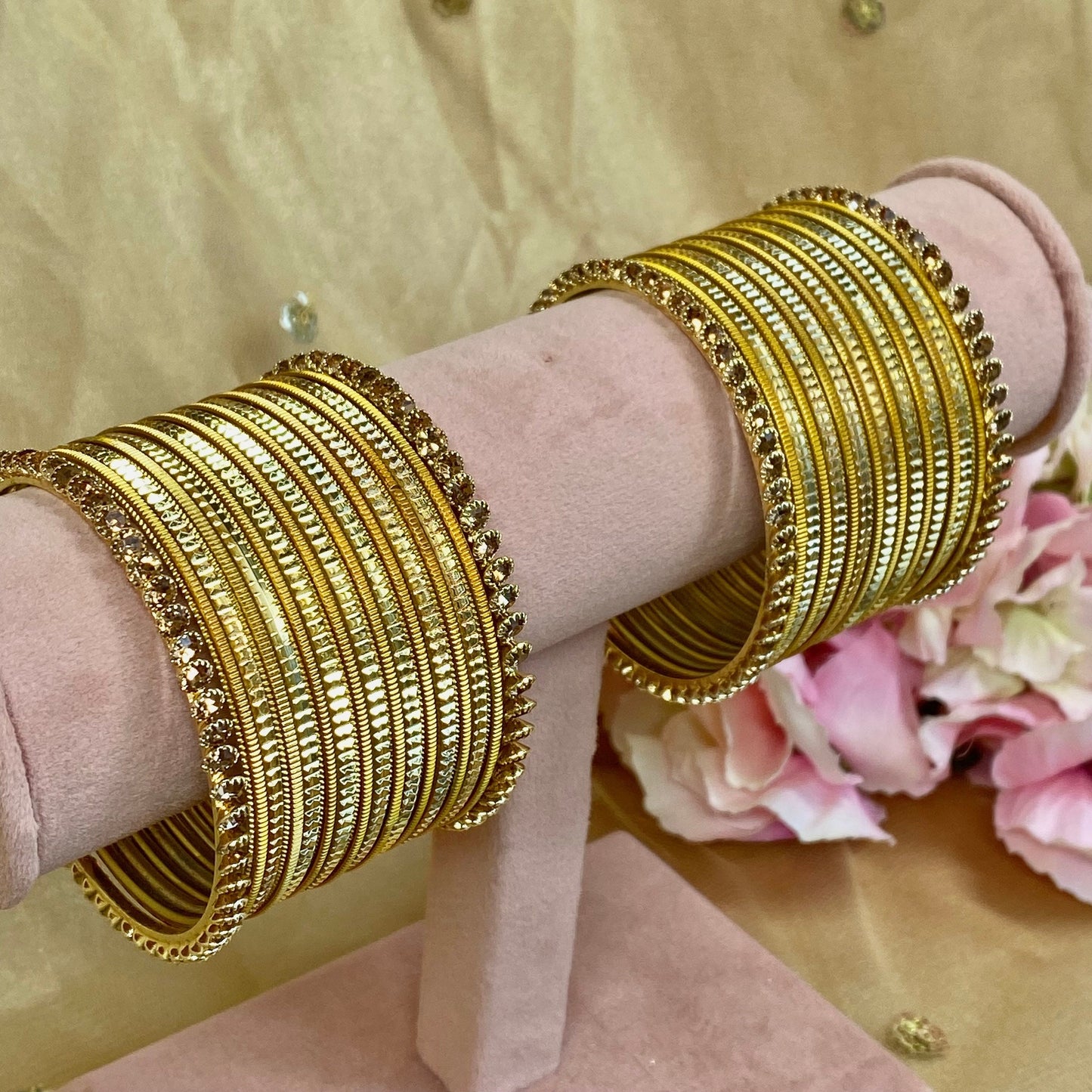 Mini Gold Bangle Set/Indian/ Pakistani/Jewelley/ Fashion Bracelet/small bangle/ wedding party/Gift for women