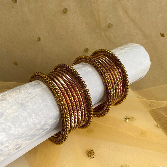 Maroon Royal Bangle Set/Indian/ Pakistani/Jewelley/ Fashion Bracelet/small bangle/ wedding party /Gift for women