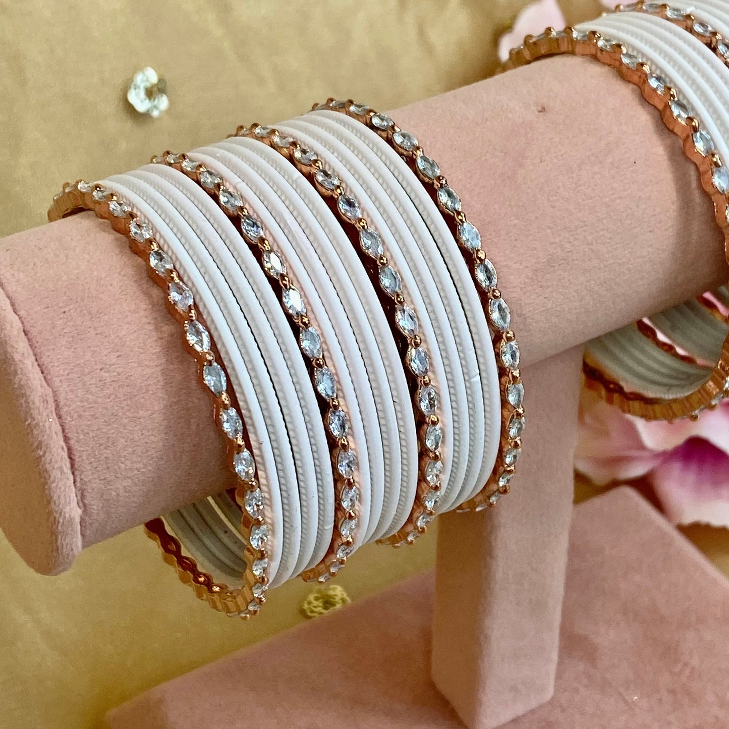 Rose Gold Small Bangle Set/Indian/ Pakistani/Jewelley/ Fashion Bracelet/small bangle/ wedding party/Gift for women