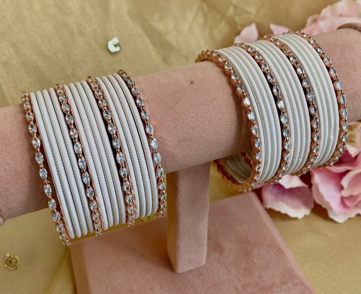 Rose Gold Small Bangle Set/Indian/ Pakistani/Jewelley/ Fashion Bracelet/small bangle/ wedding party/Gift for women