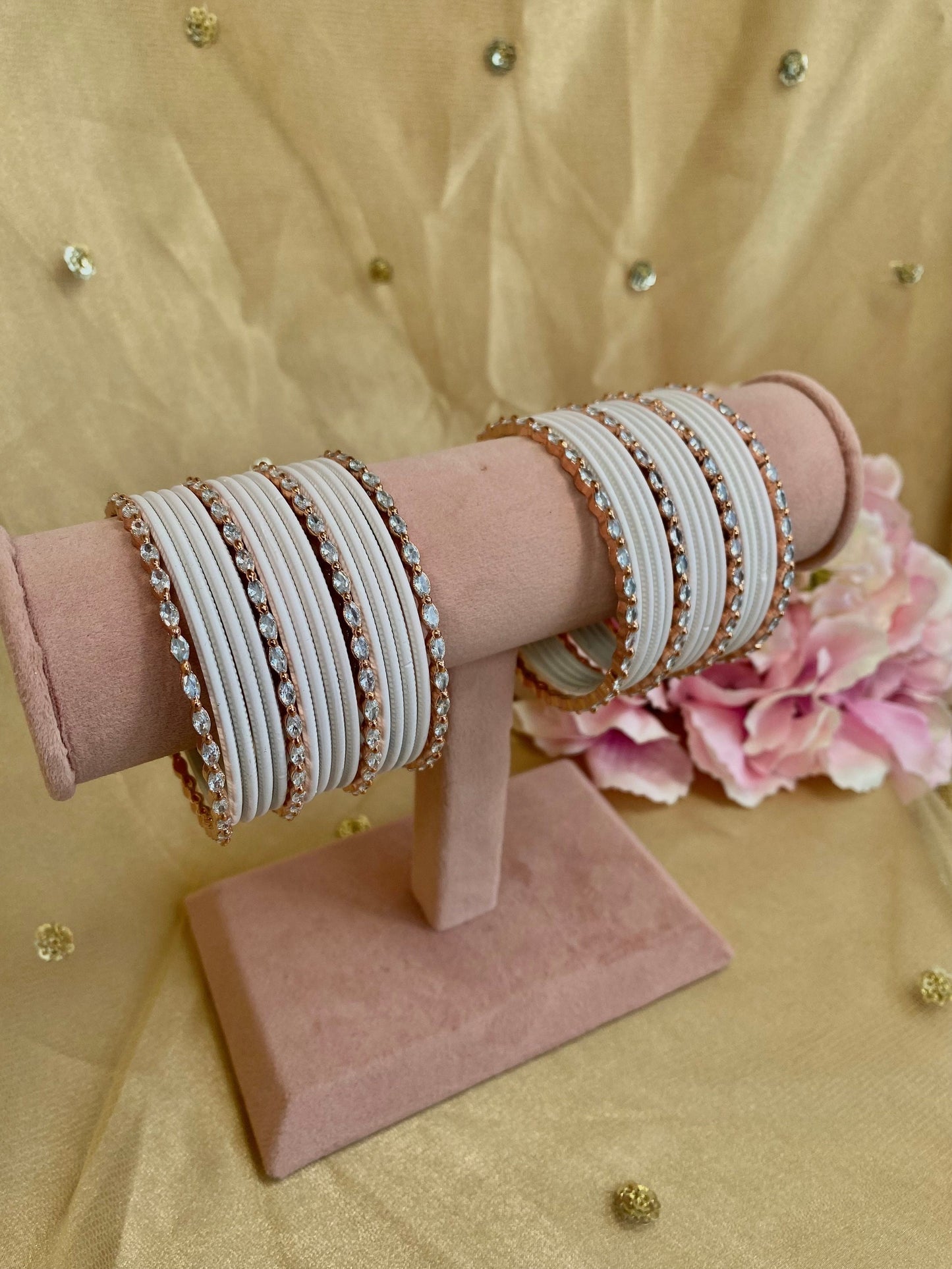 Rose Gold Small Bangle Set/Indian/ Pakistani/Jewelley/ Fashion Bracelet/small bangle/ wedding party/Gift for women
