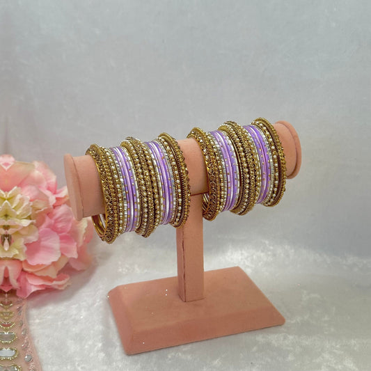 Small Lilac Bangle Set/Indian/ Pakistani/Jewelley/ Fashion Bracelet